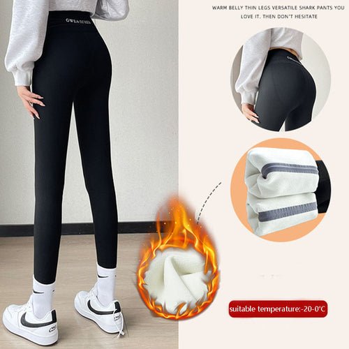 Fleece Thickened Leggings Winter -20 To 5 Shark Pants For Women High