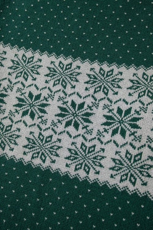 Plus Size Christmas Snowflake Crewneck Sweater